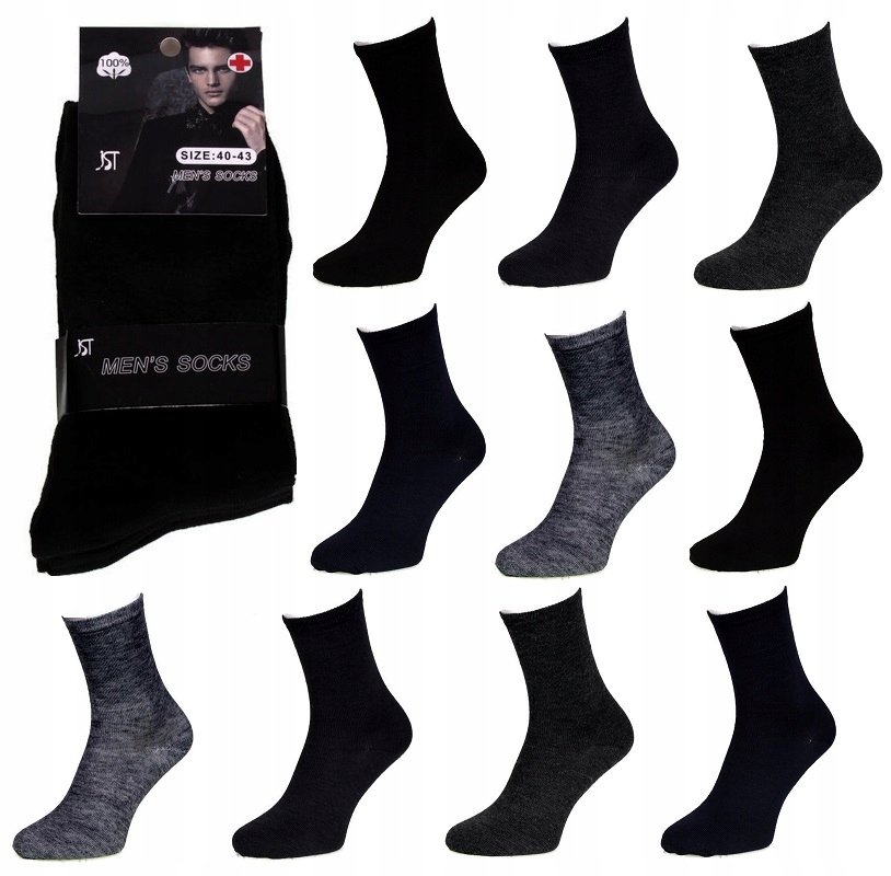 

10x Skarpety Skarpetki Bawełniane 40-43