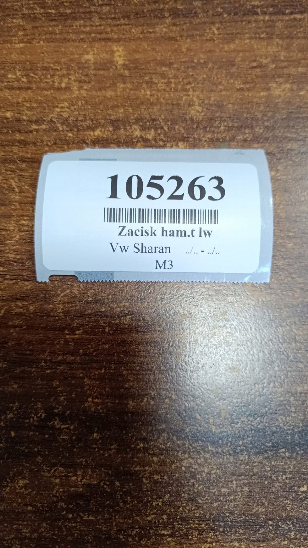 VW SHARAN 1.9 TDI caliper left rear part