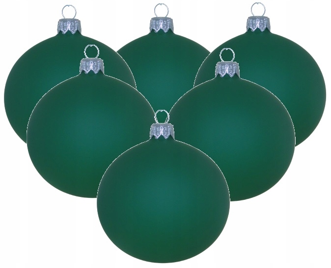 

Bombki Choinkowe Szklane Zieleń Butelkowa Mat 10CM