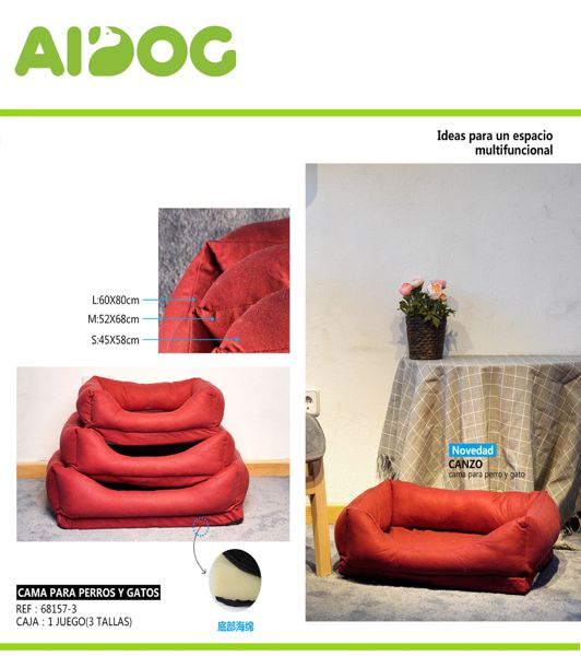 Levně Červené Pelíšek pro psy a kočky z technologie materiálu