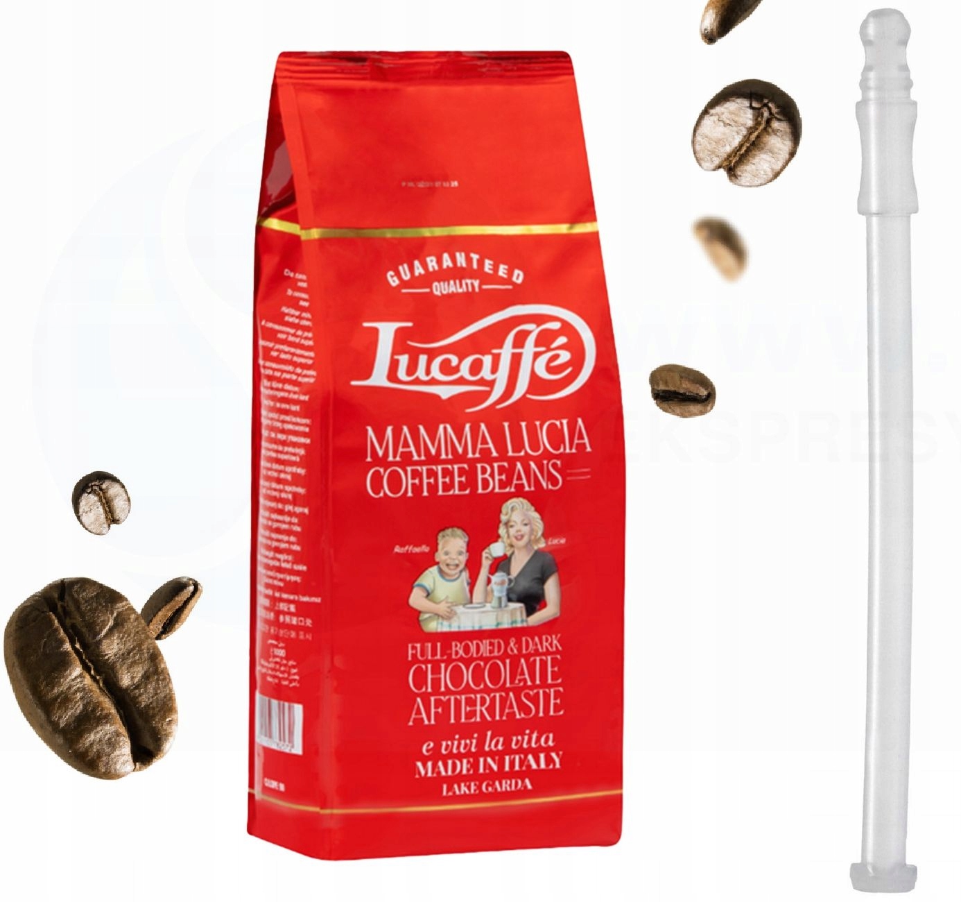 Kawa Ziarnista Lucaffe Mamma Lucia 1kg+De'Longhi Wężyk do pojemnika mleka