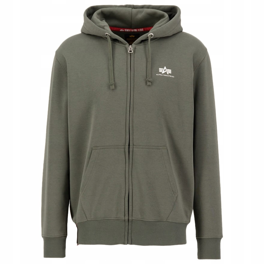 Alpha Industries Basic Mikina Small Logo tmavě olivová XXL