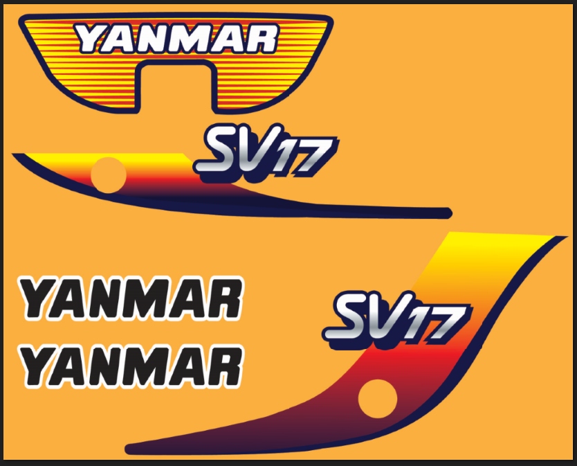 nálepka, logo na kapotě bagr Yanmar SV17