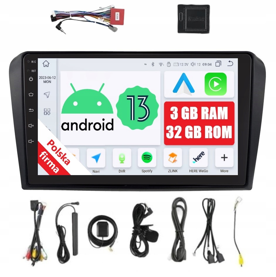 9" Qled Navigácia Rádio 2DIN Android Mazda 3 A 1 Dsp 3/32 Gb Carplay Lte