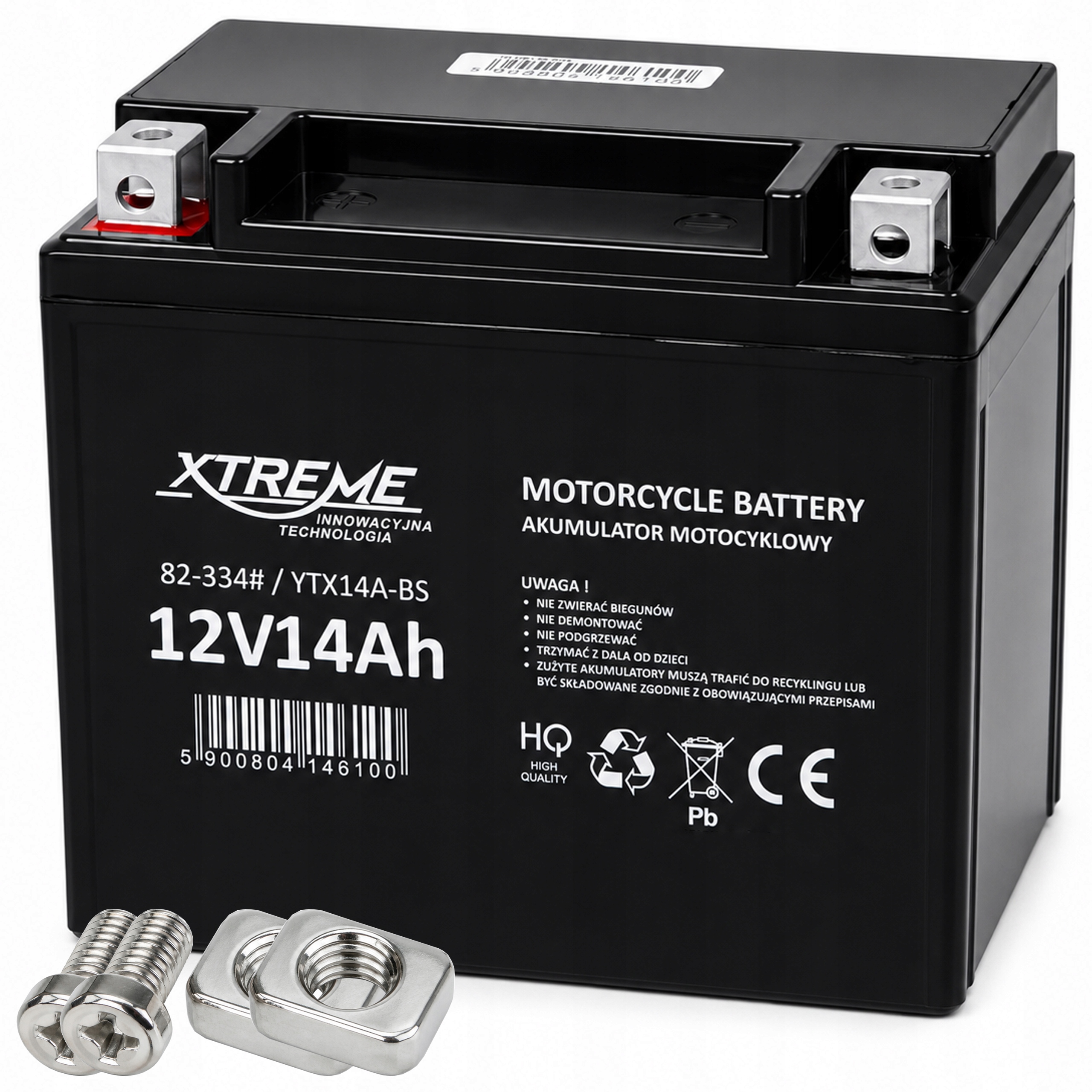 Akumulátor Motocyklový 12V 14Ah 12V 14Ah Bezúdržbový Skútr Quad Atv Motor