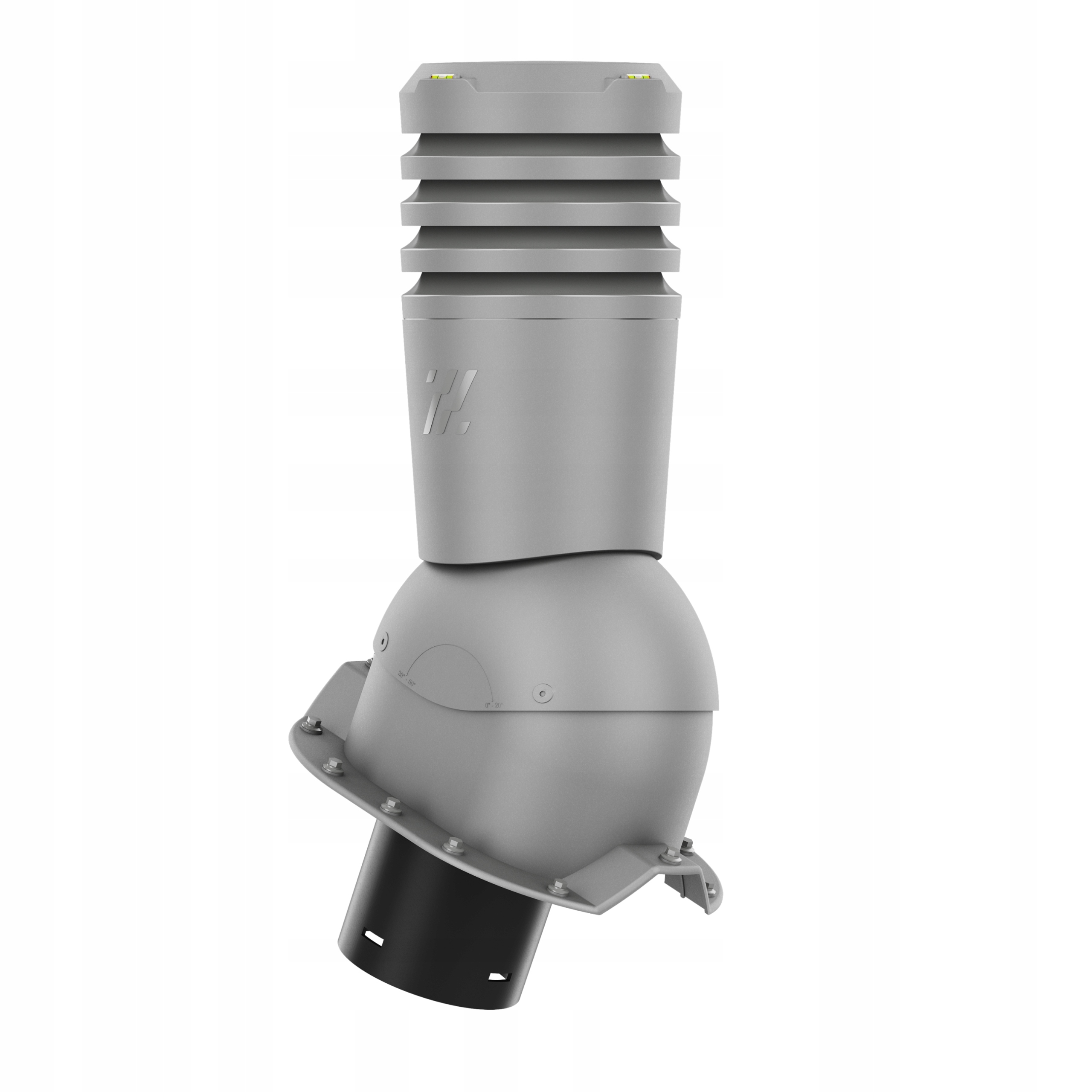 Ecoline Větrací komín fi150 Trapézový T35 Grafit Metalic 9007