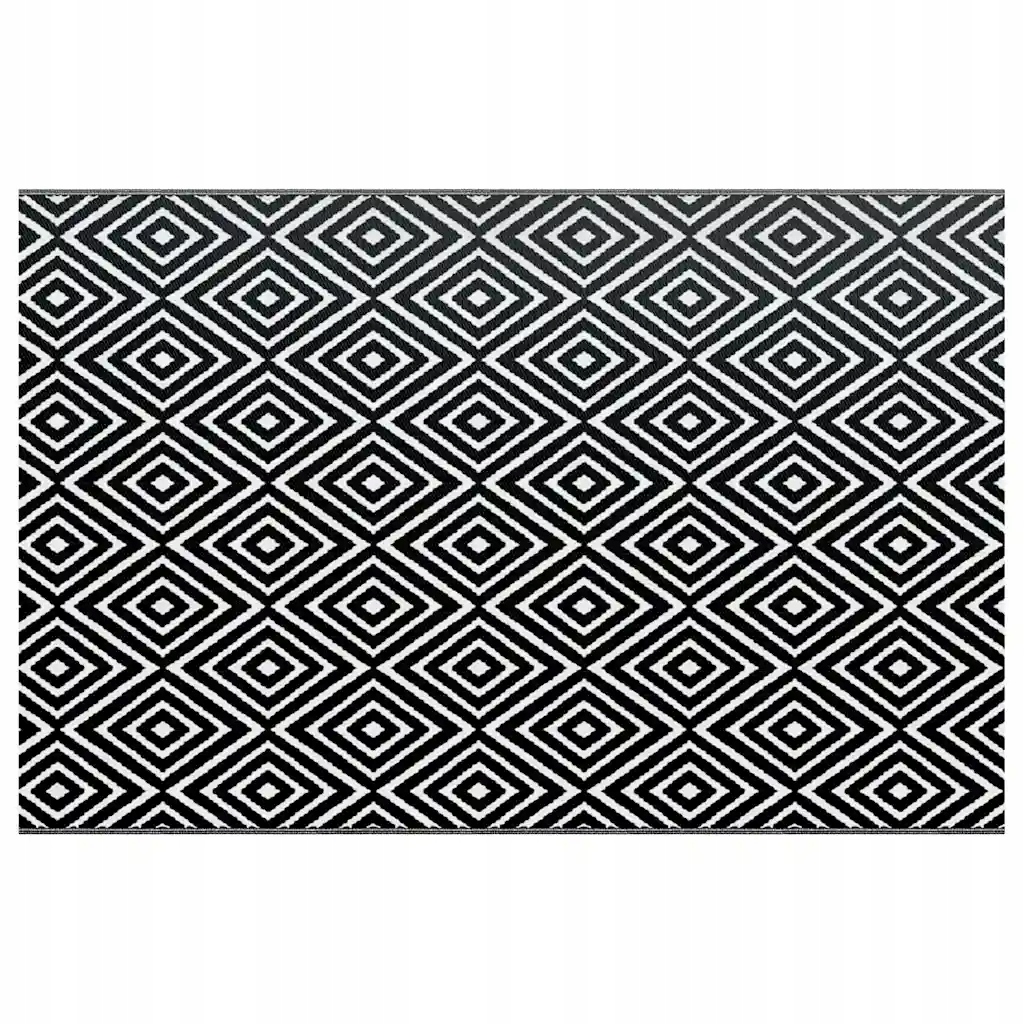 Koberec Arakil dvouvrstvý žakárový bílo-černý 190x290 cm