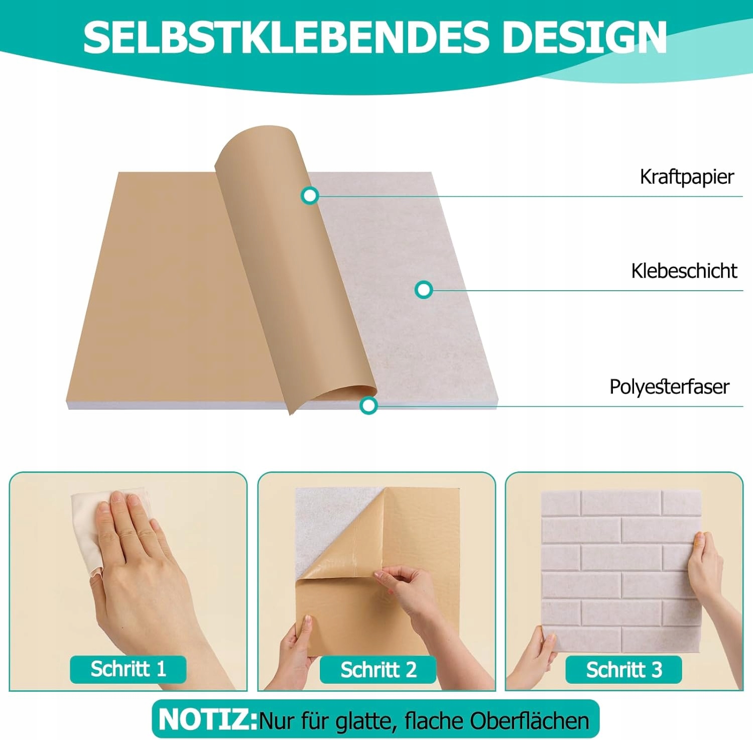 Panele Akustyczne Cegiełki Beżowe Wygłuszające 30X30X1 12SZT Samoprzylepne