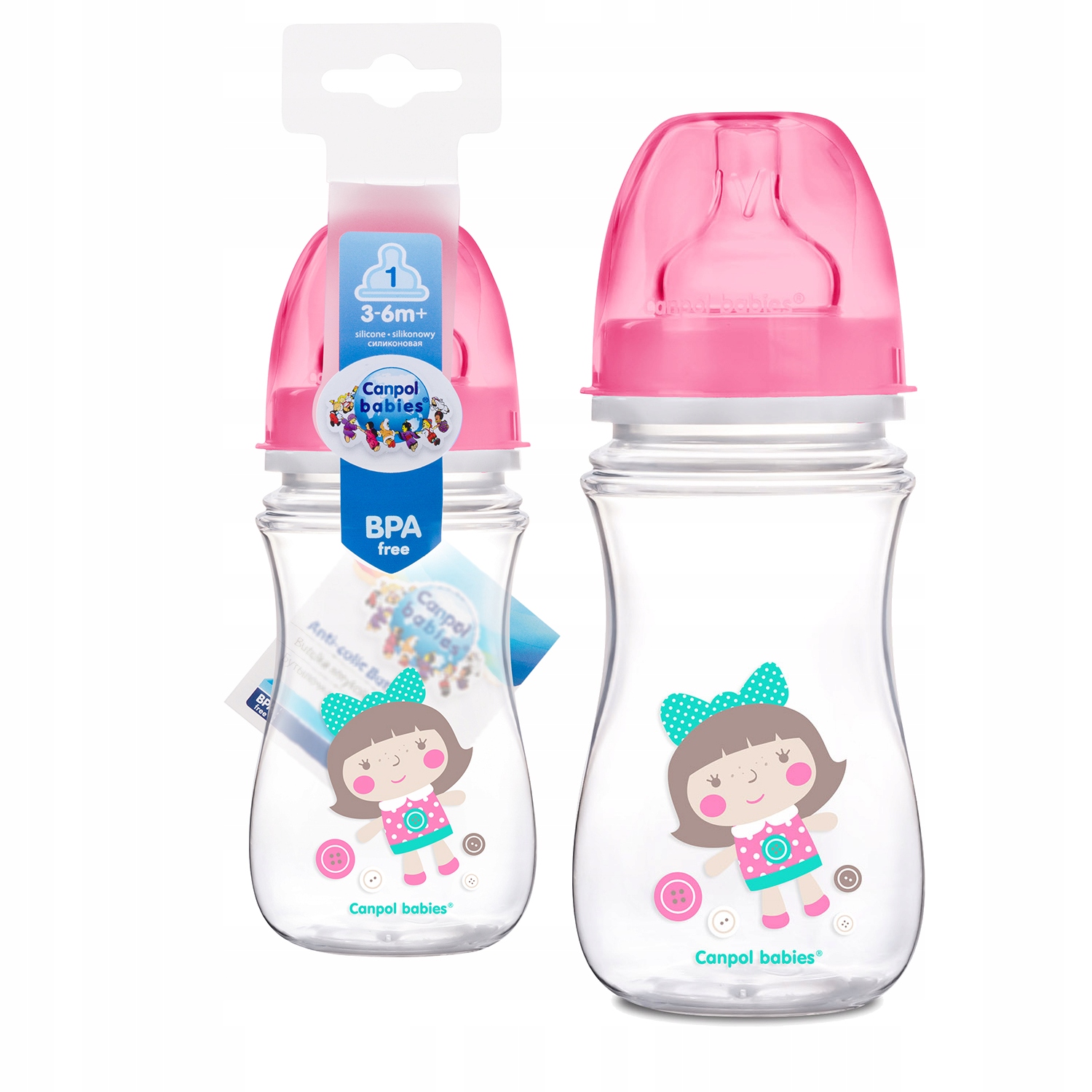 

Canpol Butelka Szeroka Antykolkowa 240ml Toys +3m