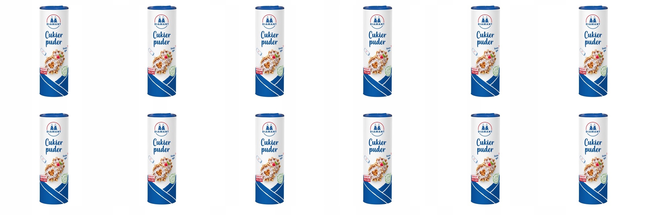 12x 250g Diamant Cukier puder w tubie Karton