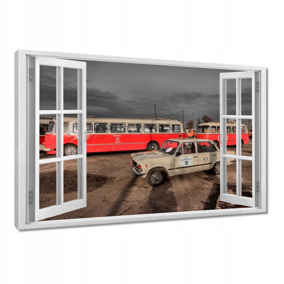 

Obrazy 120x80 Duży Fiat i autobus Jelcz