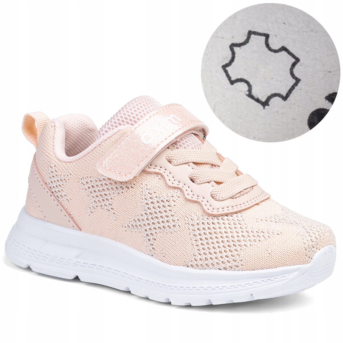 Półbuty sneakersy w.SKÓRA obuwie sportowe Przewiewne lekkie Rzep Axim 32