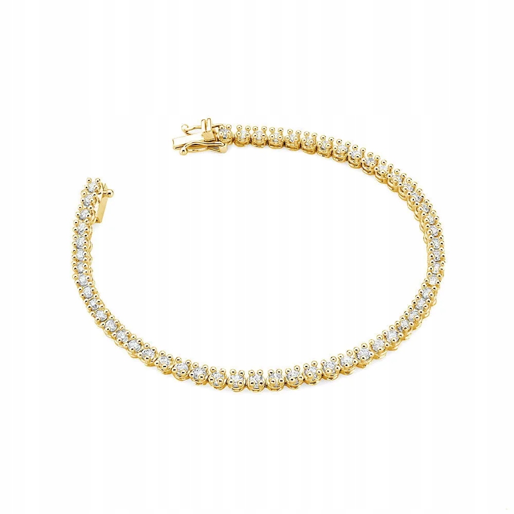Złota bransoletka B32948 z diamentami żółte złoto pr. 585