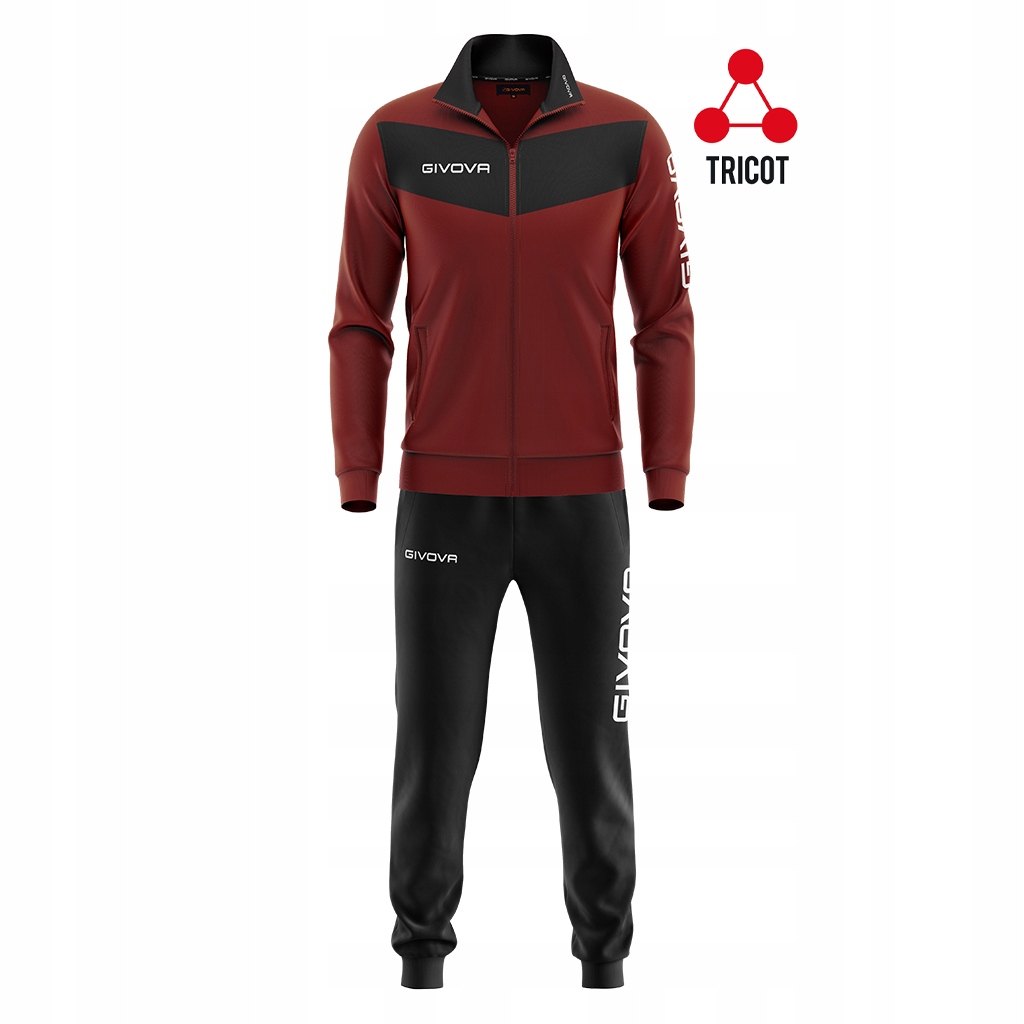 Dres Komplet Piłkarski Sportowy Givova Visa Burgundy r. S