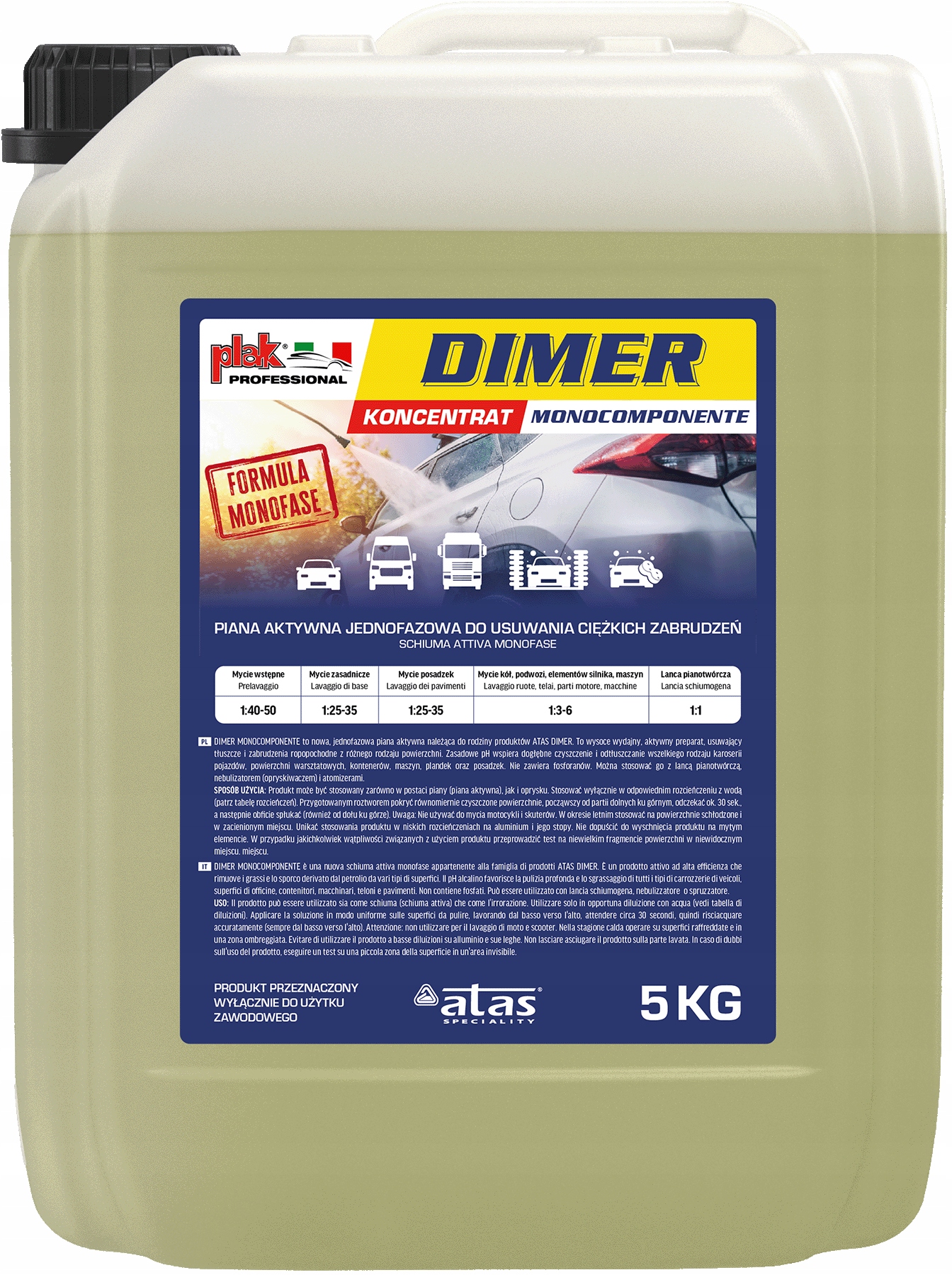 Dimer Eco Monocomponente 5KG Koncentrat Piana Aktywna ATA045889 Parys