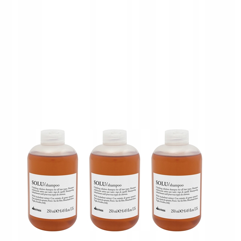 Davines Solu szampon 3x 250 ml pielęgnacja i nawilżenie włosów-Zdjęcie-0