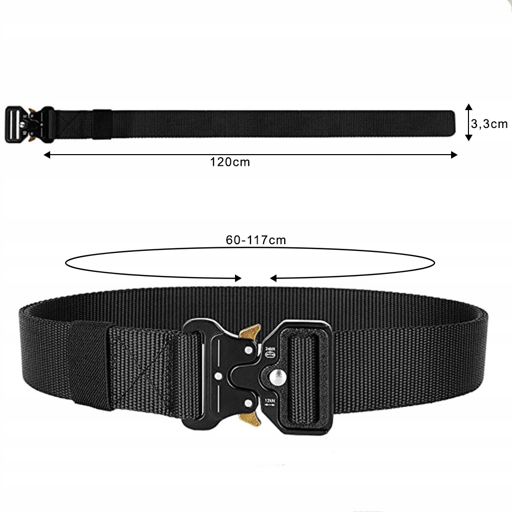 PASEK pas PARCIANY TAKTYCZNY QR mocny MĘSKI do SPODNI SURVIVAL Model 42108