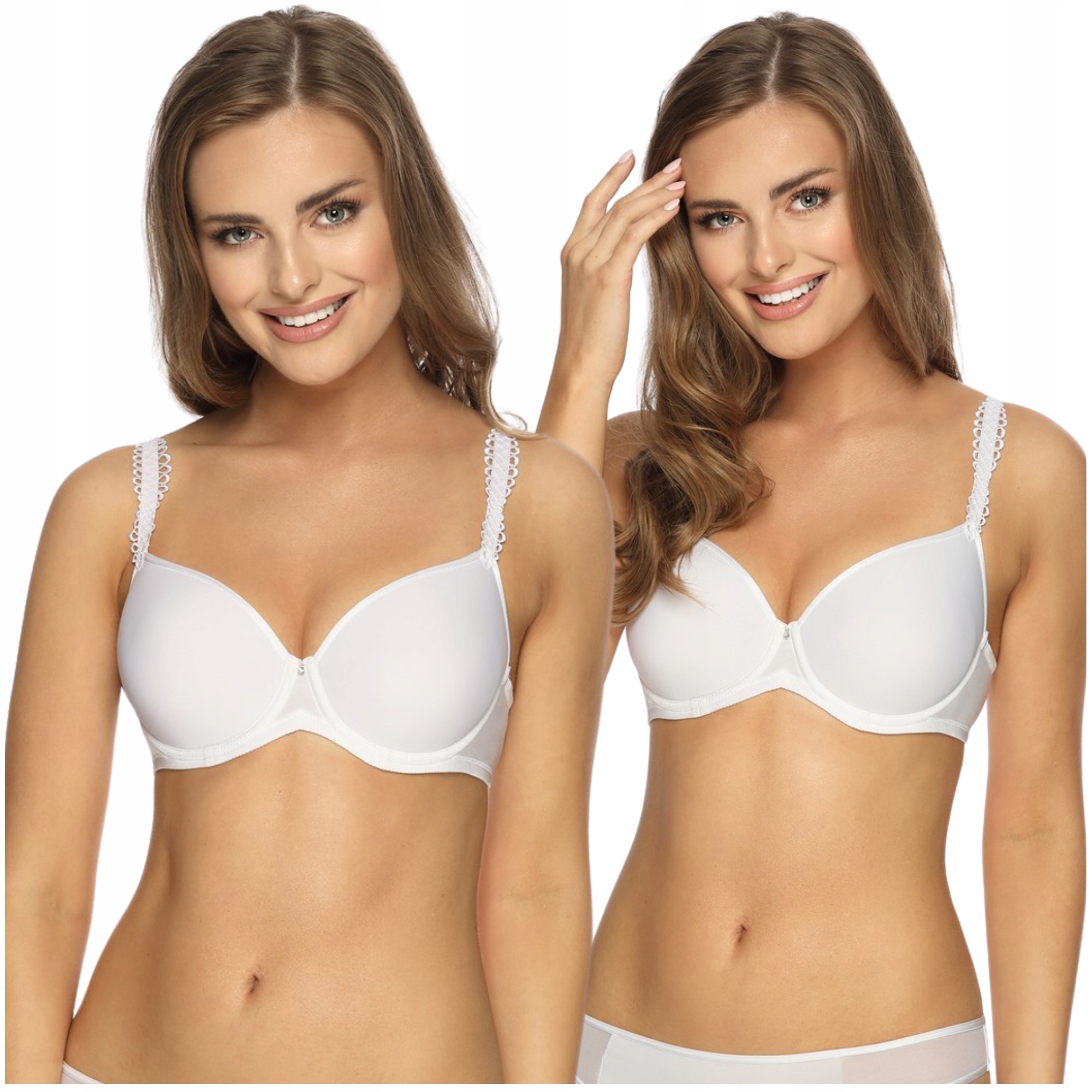 Podprsenka vyztužená, hladká, vycházková, pohodlná, bílá Viania Sally 75E