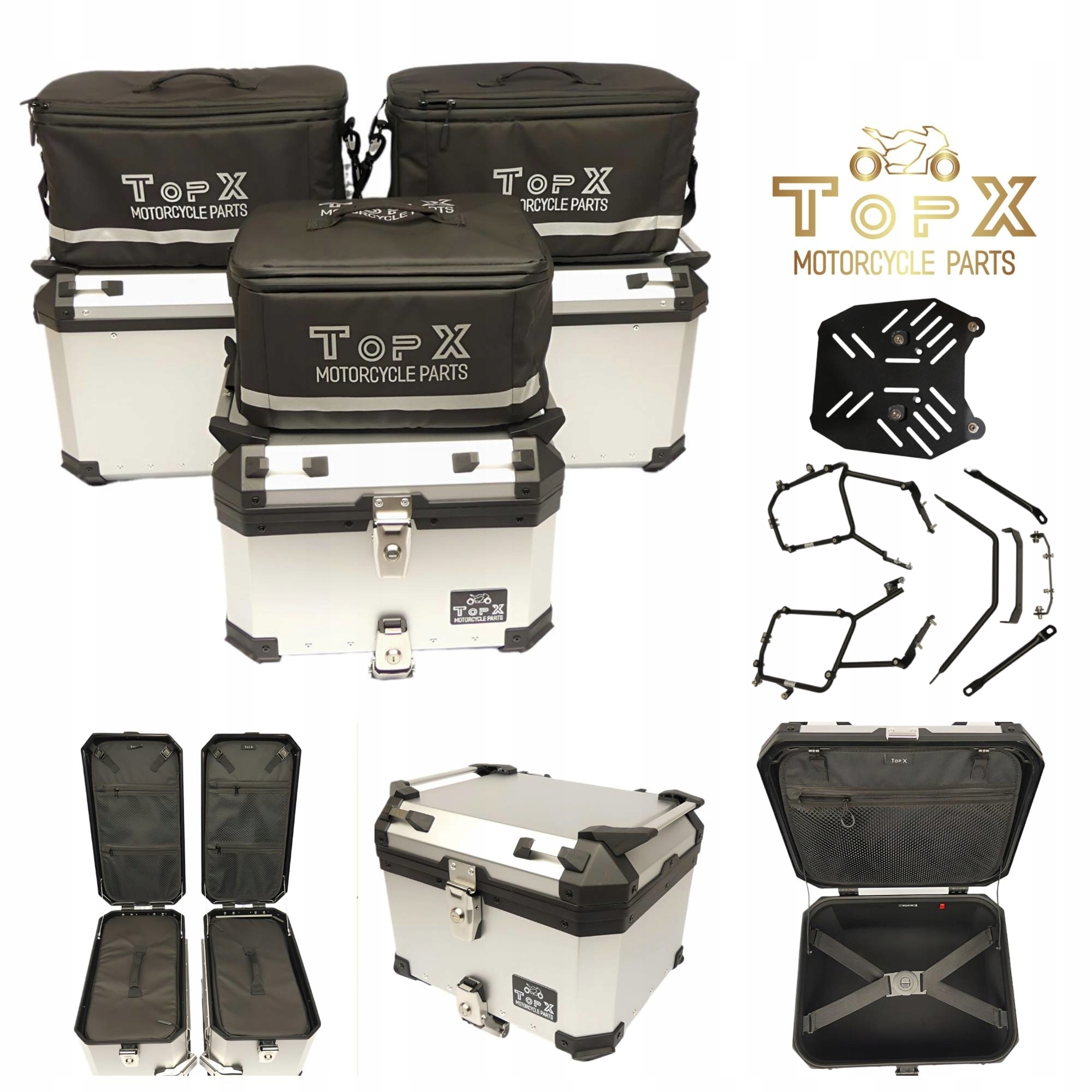 Ducati Multistrada V4 1200 21+ Sada kufrů Boční rámy Alu Tašky