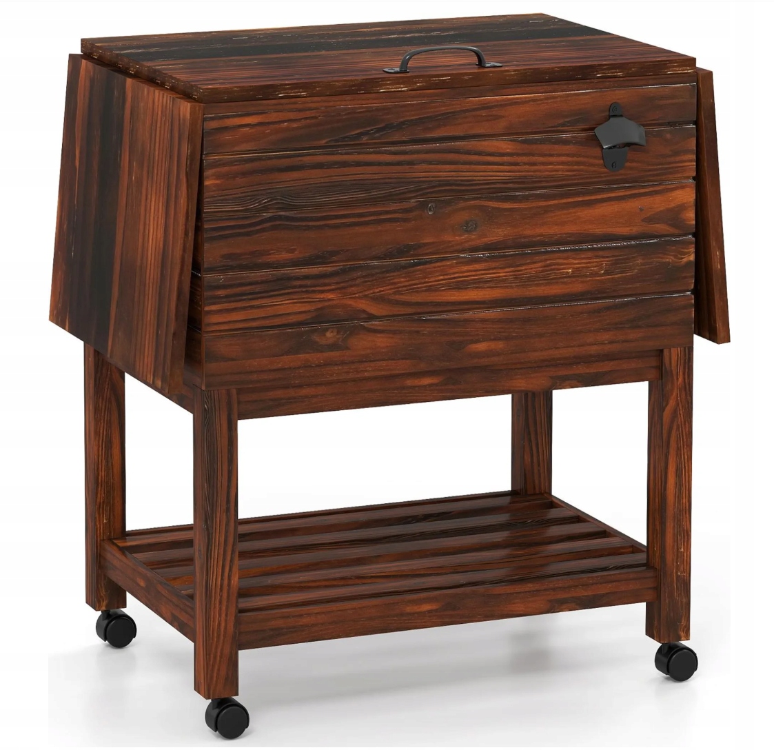 Mobilny wózek chłodzący w stylu rustykalnym 51L lodówka ogrodowa NP12426BN