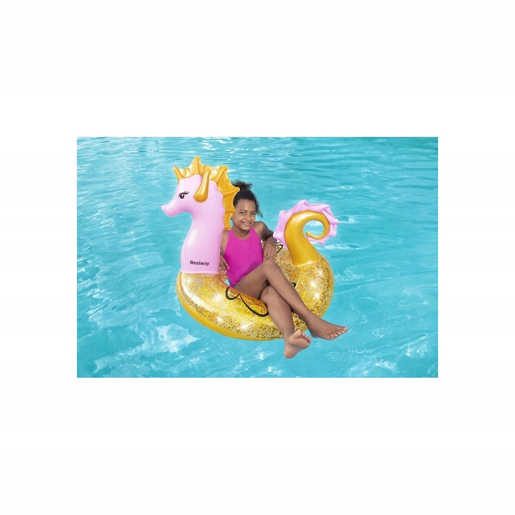 KOŁO DO PŁYWANIA 115CM KONIK BROKAT PLAŻOWE Średnica 104.5 cm