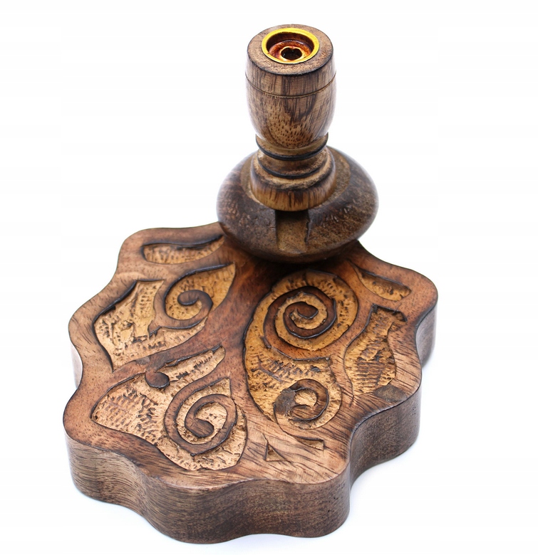 Mały Drewniany Kominek Backflow Drzewo Życia 15cm