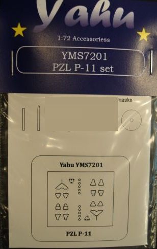 1:72 Pzl P.11 el. pasów maska Yahu Models YMS7201