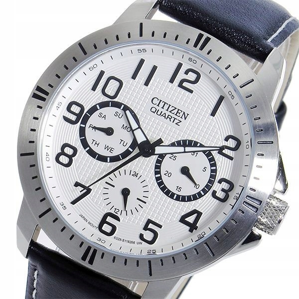 Klasické Pánské Hodinky Citizen AG8310-08A Čitelné S Datumem Na Řemínku 42 mm