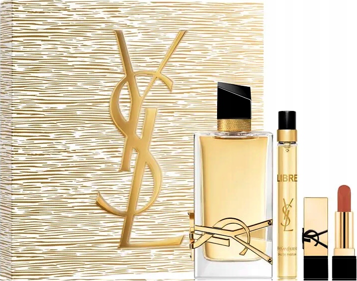 Yves Saint Laurent Libre zestaw 90 ml+10 ml mini +pomadka mini Rouge 1,3 g