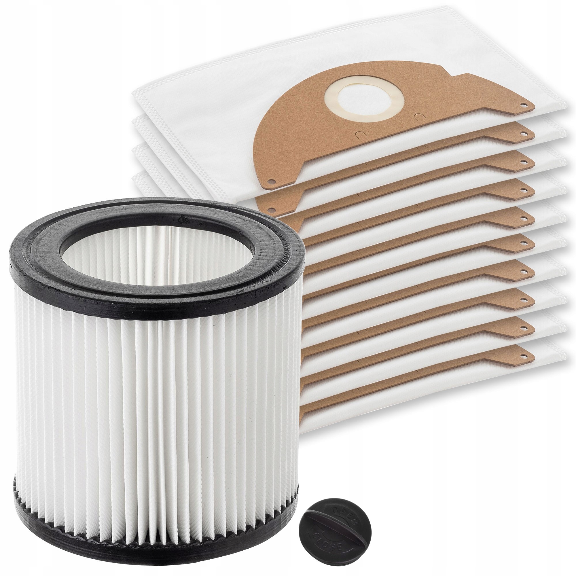 10X Filtrační Sáčky Omyvatelné Pro Karcher A 2004 Wd 2200