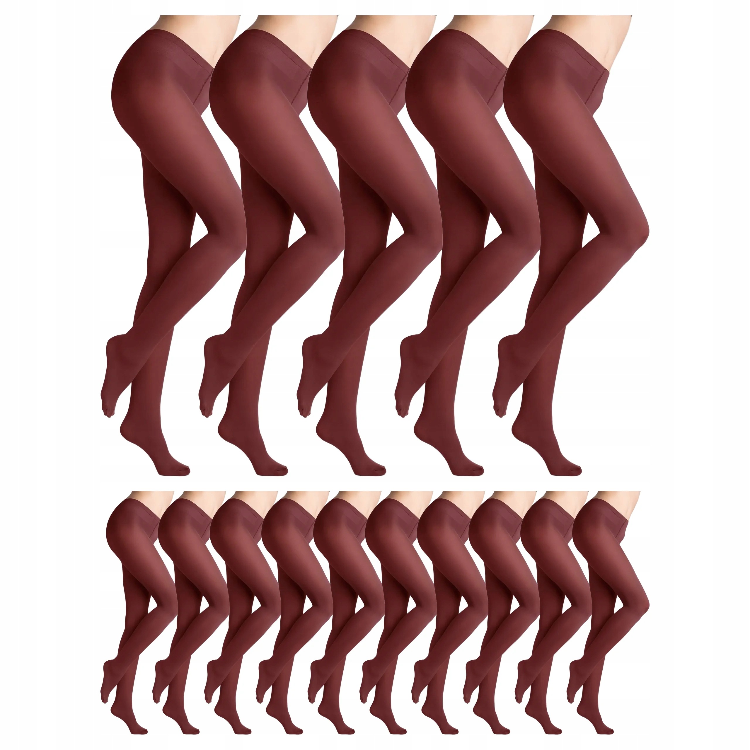 15 x Krycí punčocháče bez kalhotek Micro 60 den Marilyn Burgundské 3-M