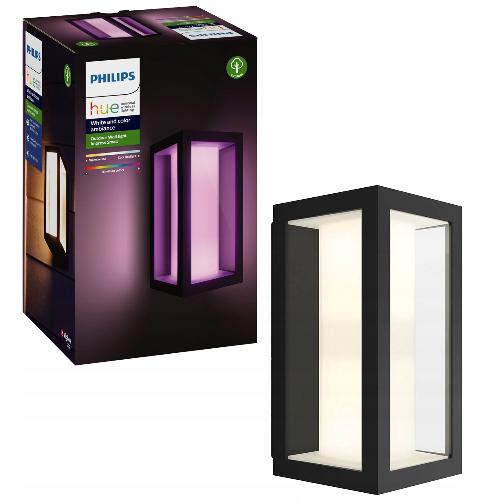 Záhradné nástenné svietidlo Vonkajšia Led lampa 8W Impress Wall Lantern PHilips Hue
