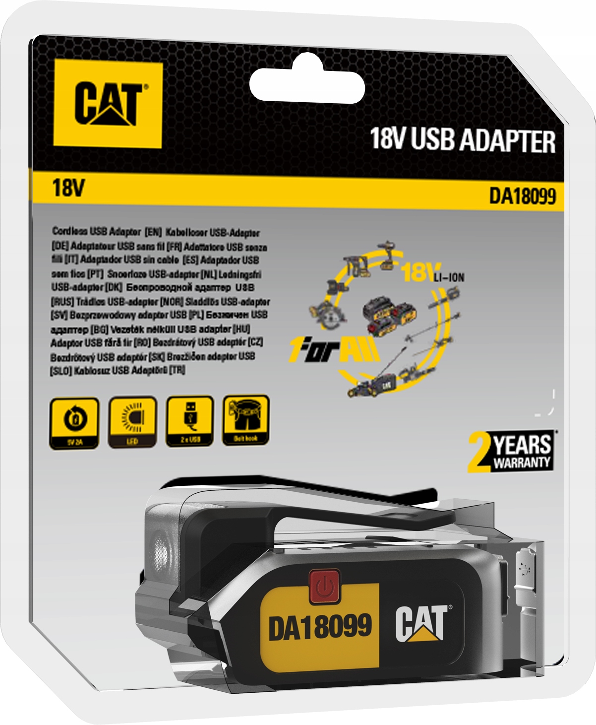 

Adapter Usb z diodą Led Cat DA18099 18V 2A