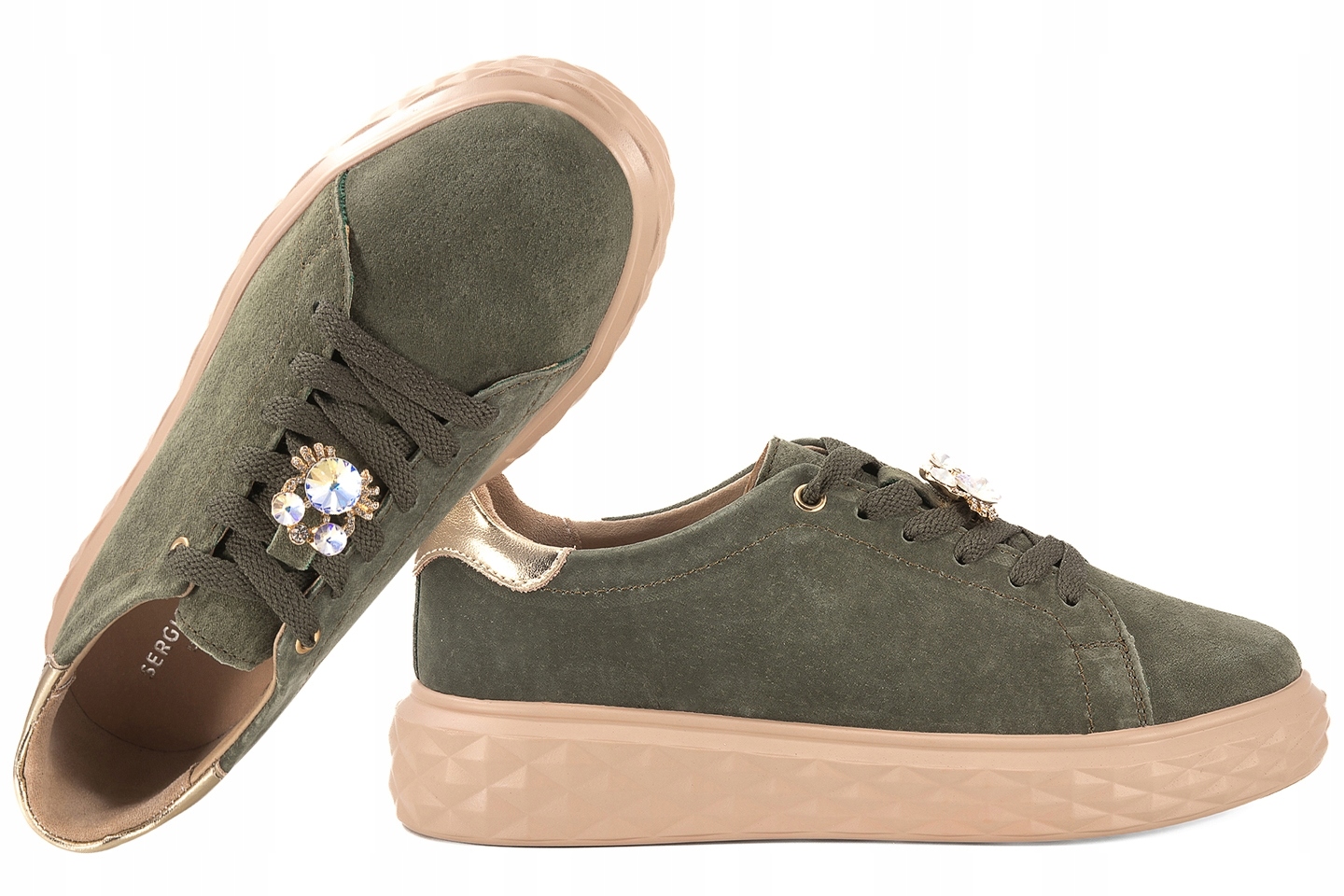 Sergio Leone SP-110 Semišové Polobotky Kožené Tenisky Na Platformě 39 Kh