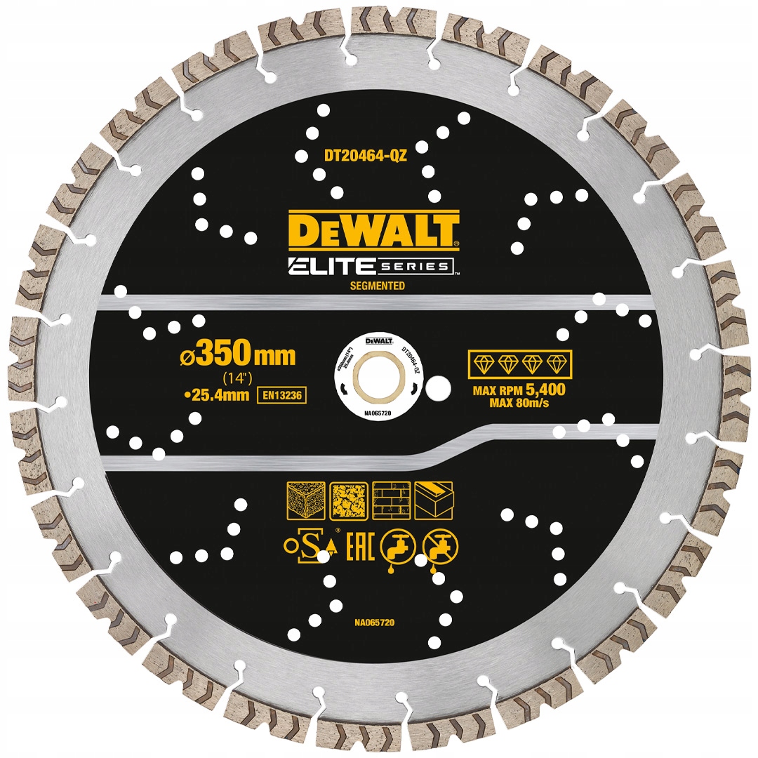 DeWalt Tarcza diamentowa do twardych materiałów budowlanych 350x25,4mm