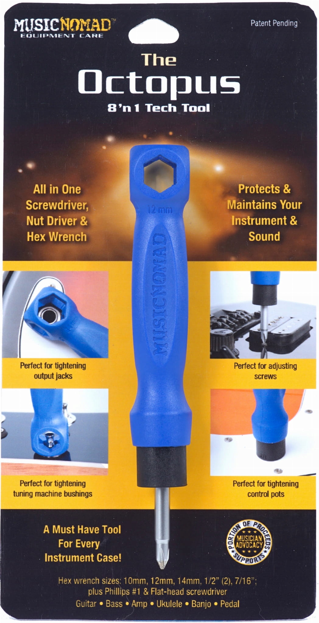 Klucz Wielofunkcyjny - Music Nomad The Octopus 8 'n 1 Tech Tool MN227