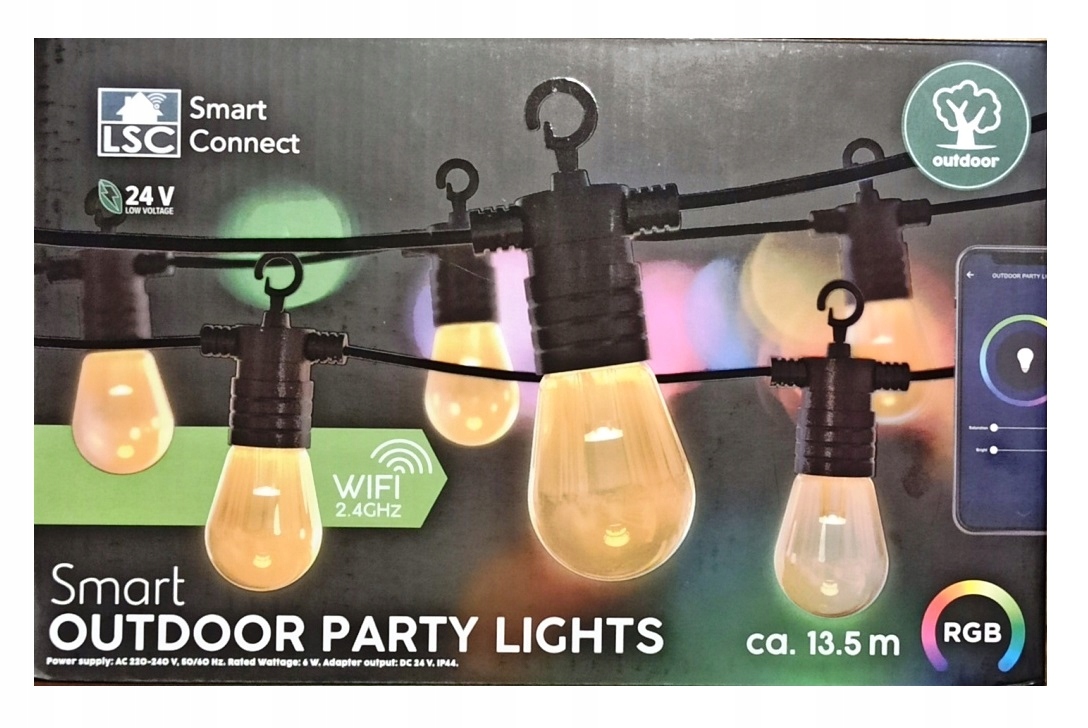 GIRLANDA OGRODOWA RGB WIFI 13,5m SMART CONNECT
