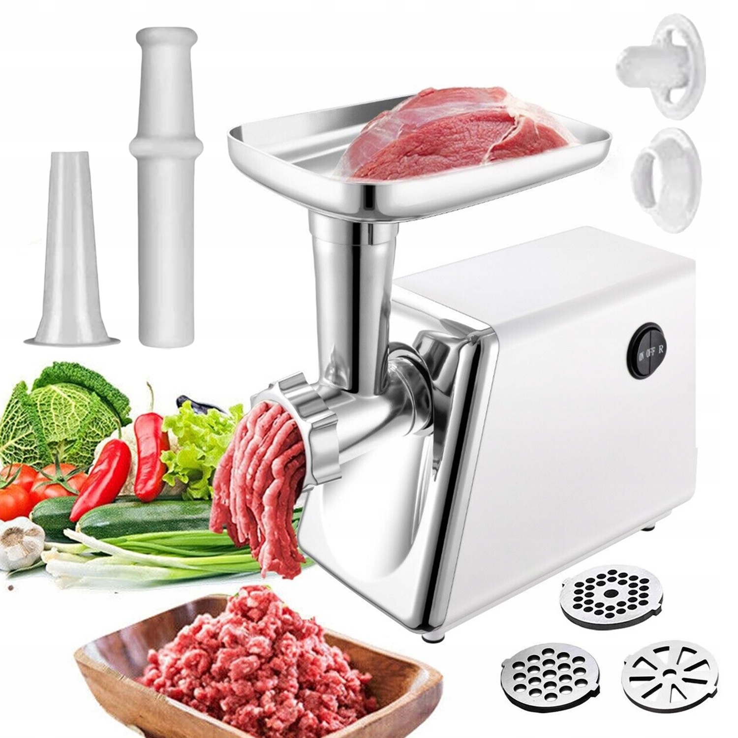 Elektrický Multifunkční Mlýnek Na Maso S 3 Čepelemi, Výkon