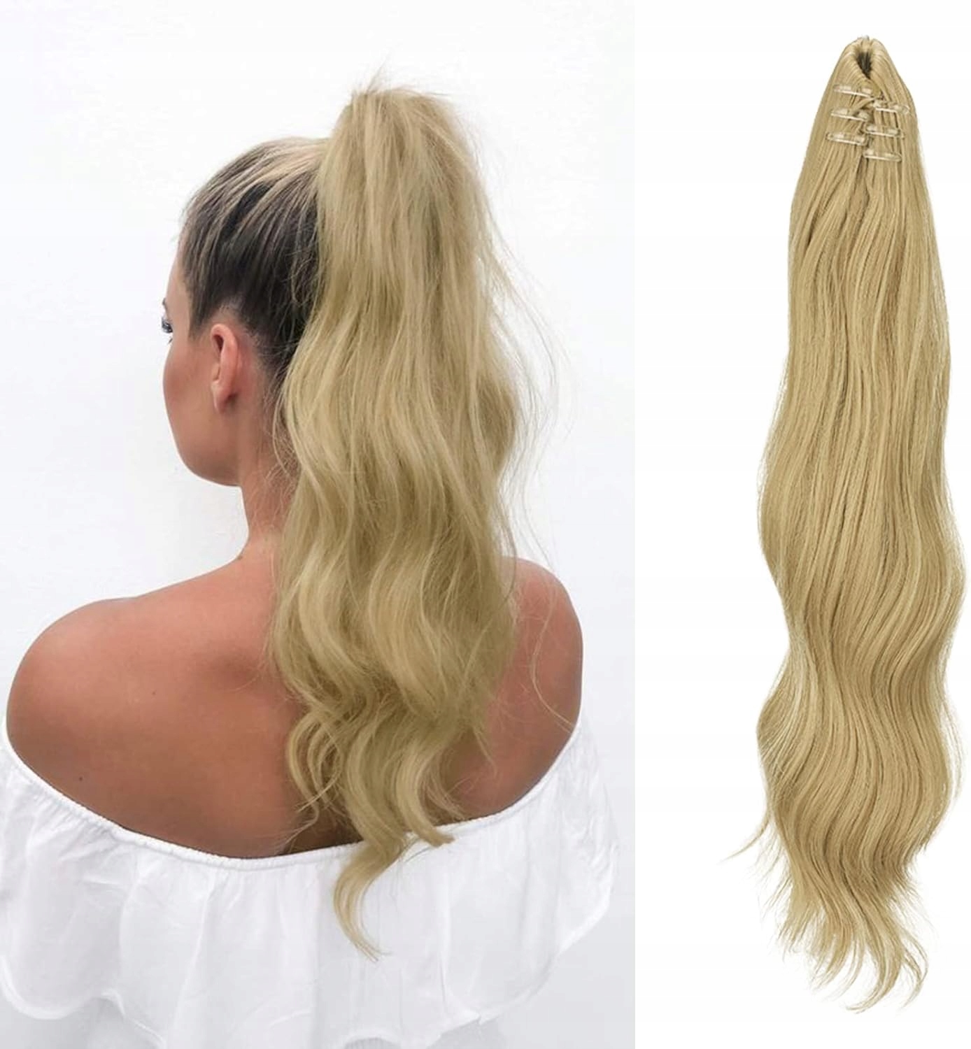 Příčesek Prodloužení Vlasů Poník Blond 50CM Fesfen