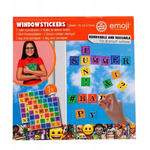 

Naklejki na okno 2 Arkusze Na Szybe Lustro Emoji