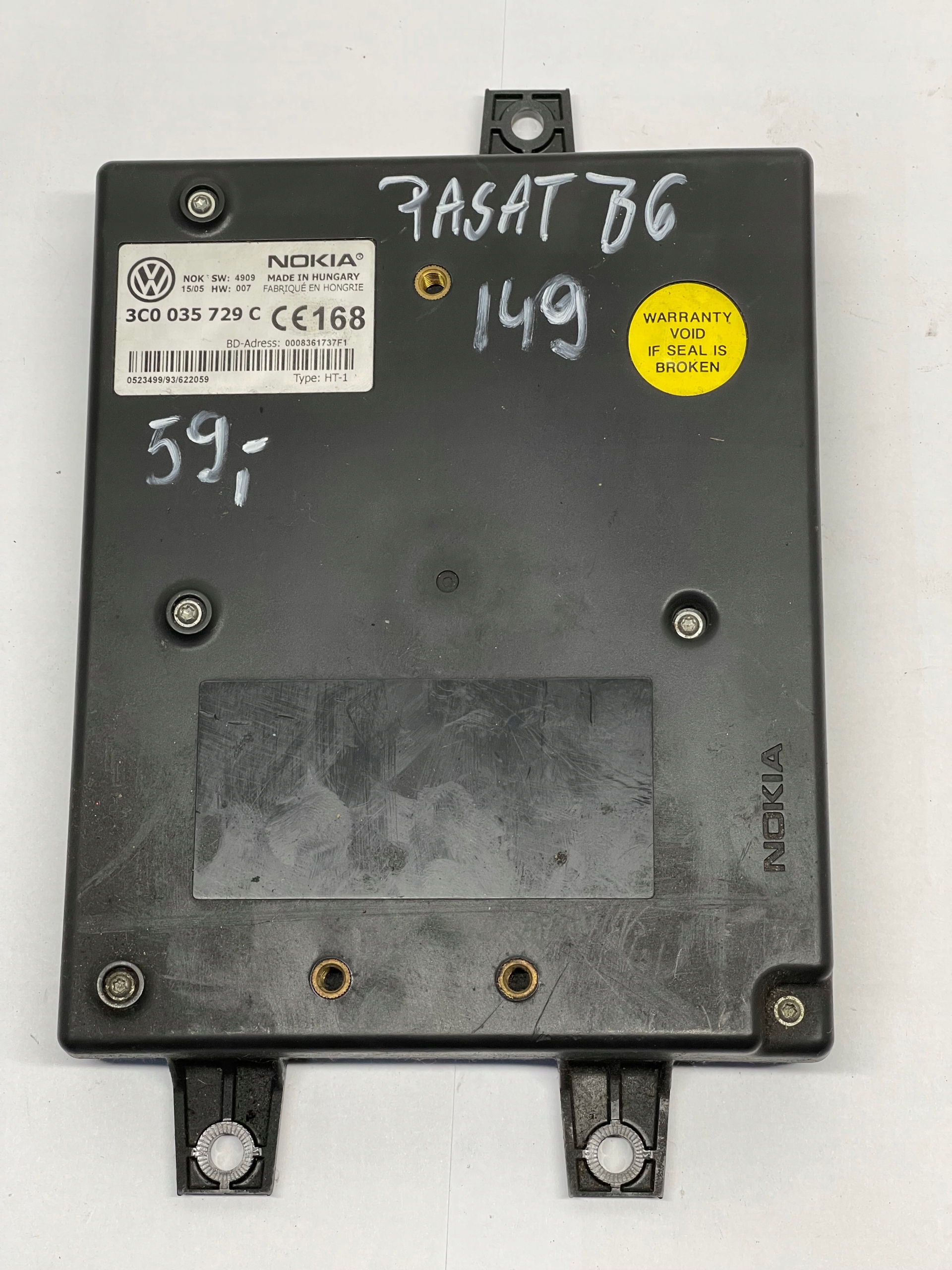 VW PASSAT B6 module control unit BLUETOOTH 3C0035729C