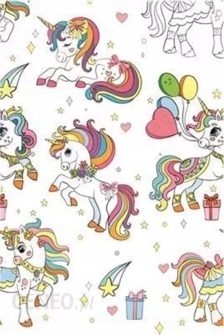 OBRUS PAPIEROWY KOLORWOER JEDNOROŻCE 180x120 cm XL