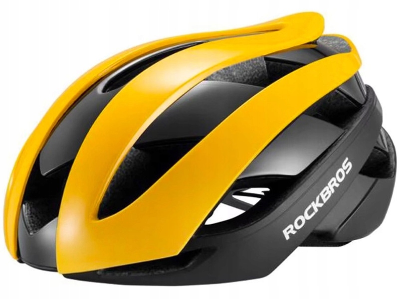 Kask rowerowy Rockbros 10110004006 Żółto-czarny Szosowy (rozmiar M)