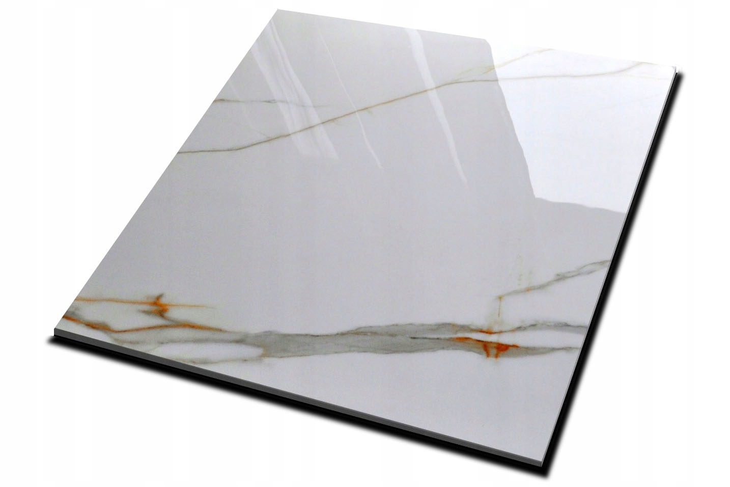 PŁYTKI GRES BIAŁY ZŁOTY MARMUR POŁYSK 60X60 PODŁOGOWE ŚCIENNE CERAL