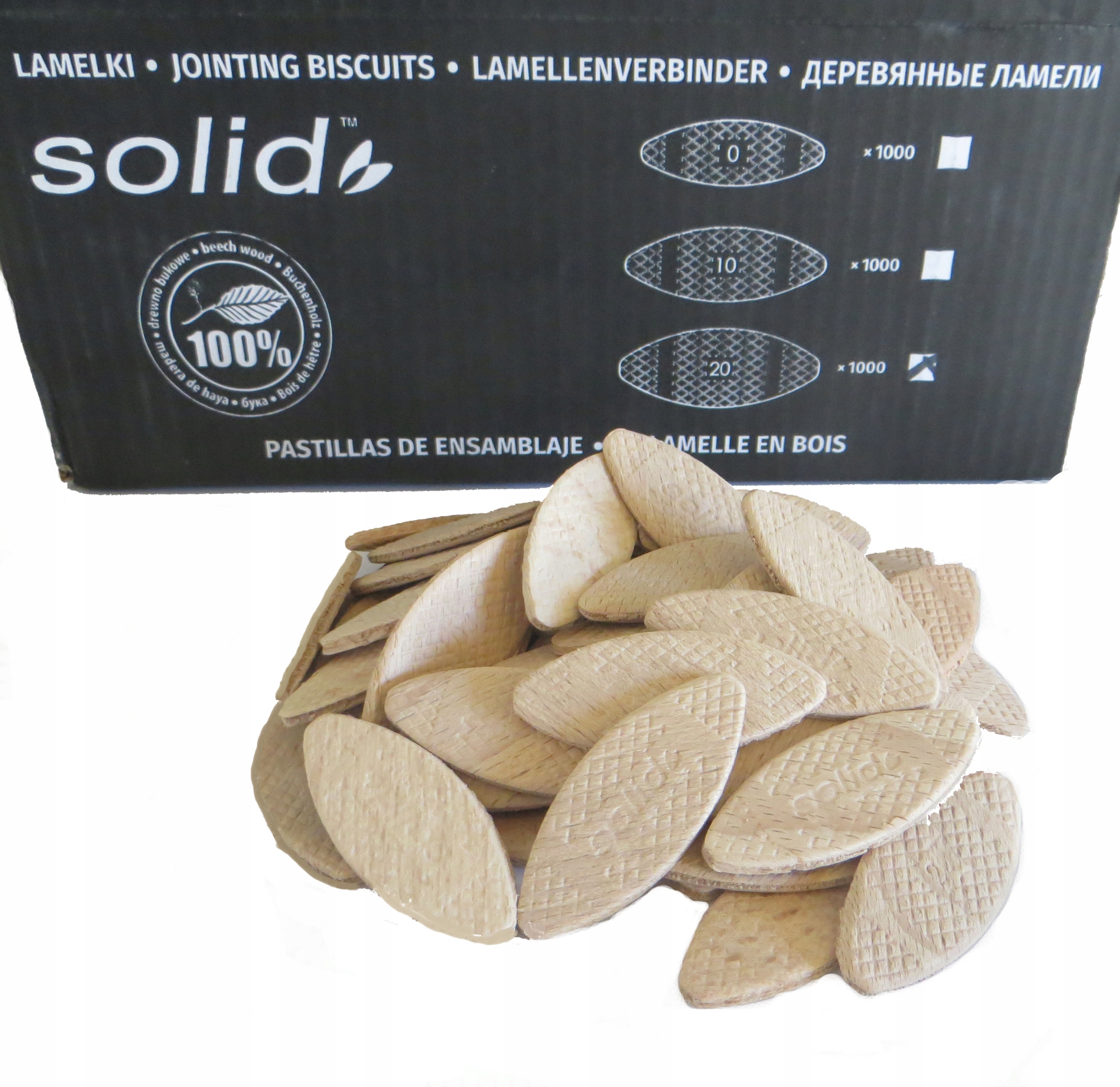 

Lamelki bukowe Solid 20 mm 1000 szt