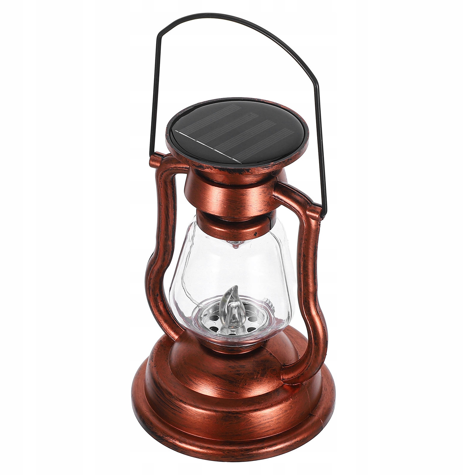 Vintage Solarna Latarnia Naftowa Led Przenośna Zewnętrzna Lampka Kempingowa
