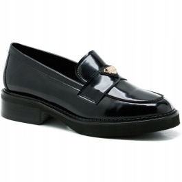 černé lesklé polobotky dámské mokasíny elegantní polobotky Karino 40