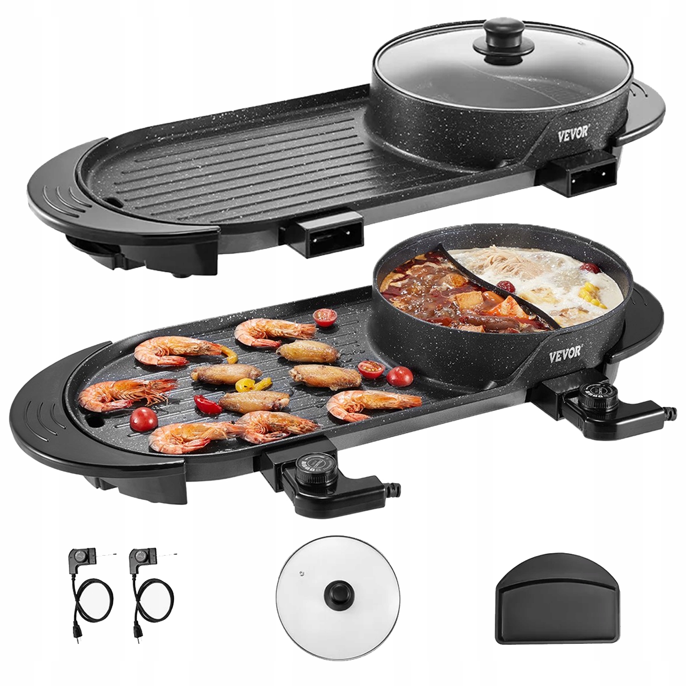 Hot Pot s grilom 2v1 Kórejské Bbq Shabu Shabu Bezdymový 2200W