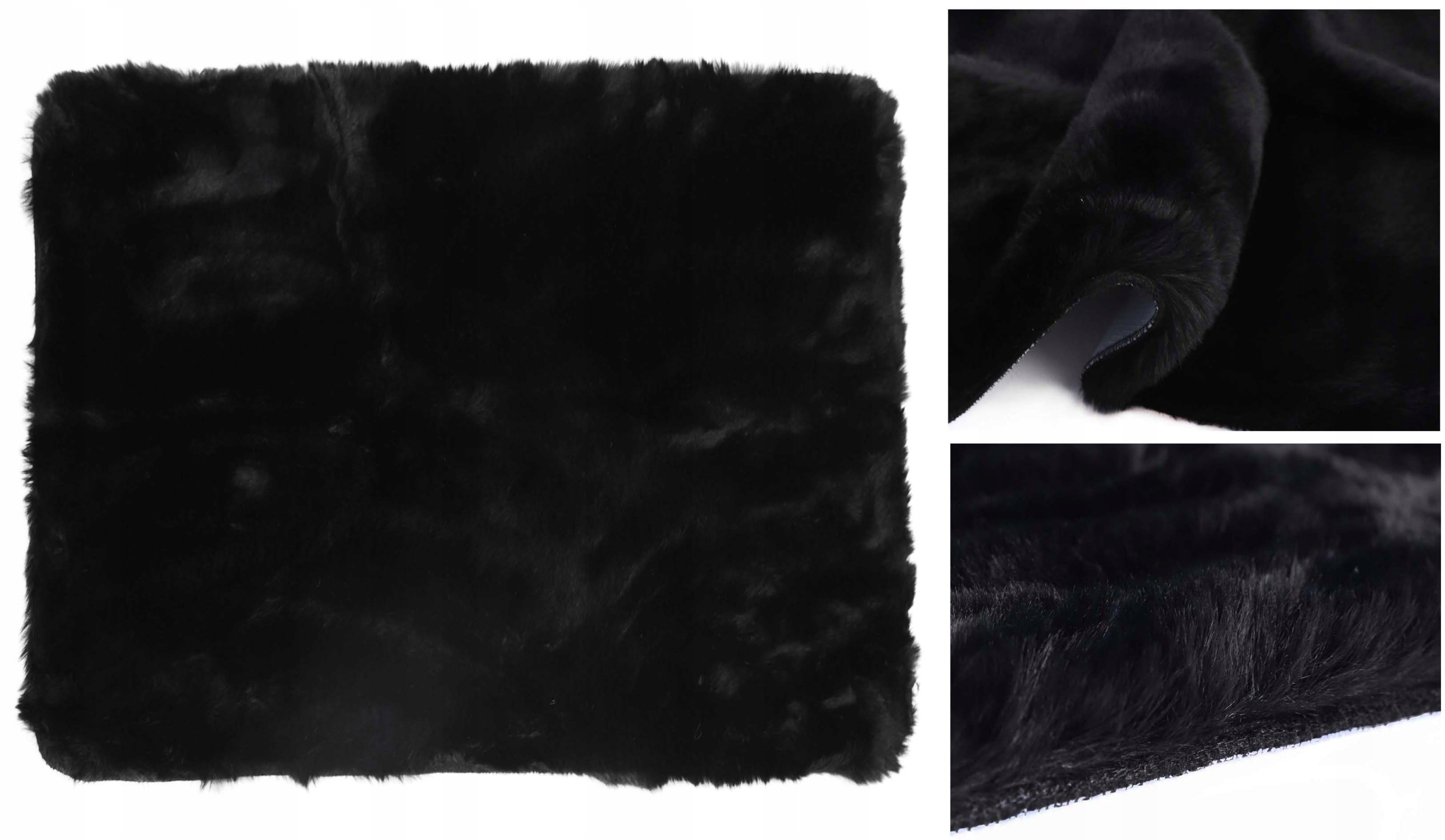 Koupelnová Předložka Rabbit Sametová Králičí Vlákno Černá Prací 60x100cm