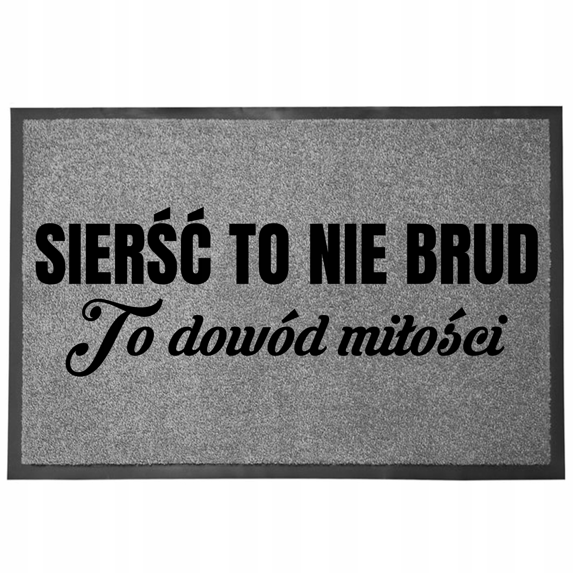 Wycieraczka Szara Podłogowa Wejściowa 60X40CM Pod Drzwi Sierść To Nie Brud